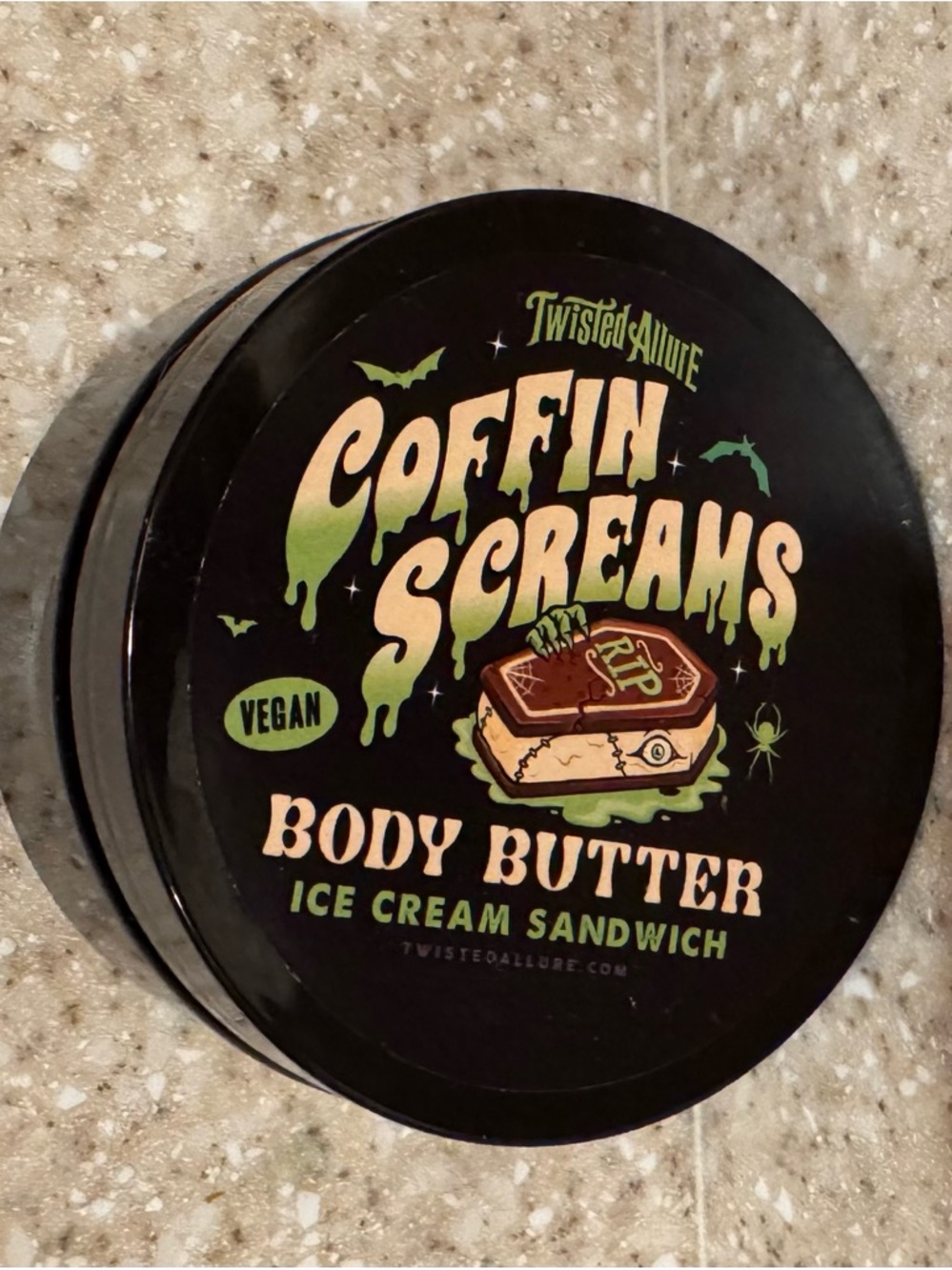 Twisted Allure Coffin Screams Ice Cream Sandwich Body Butter Scent